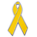 Yellow Awareness Ribbon Lapel Pin